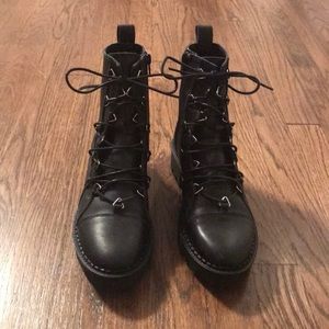Zara • Leather Combat Boots